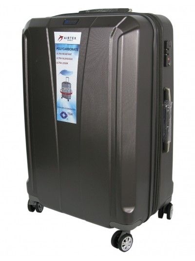 Duża walizka POLIWĘGLAN AIRTEX 953 szara
